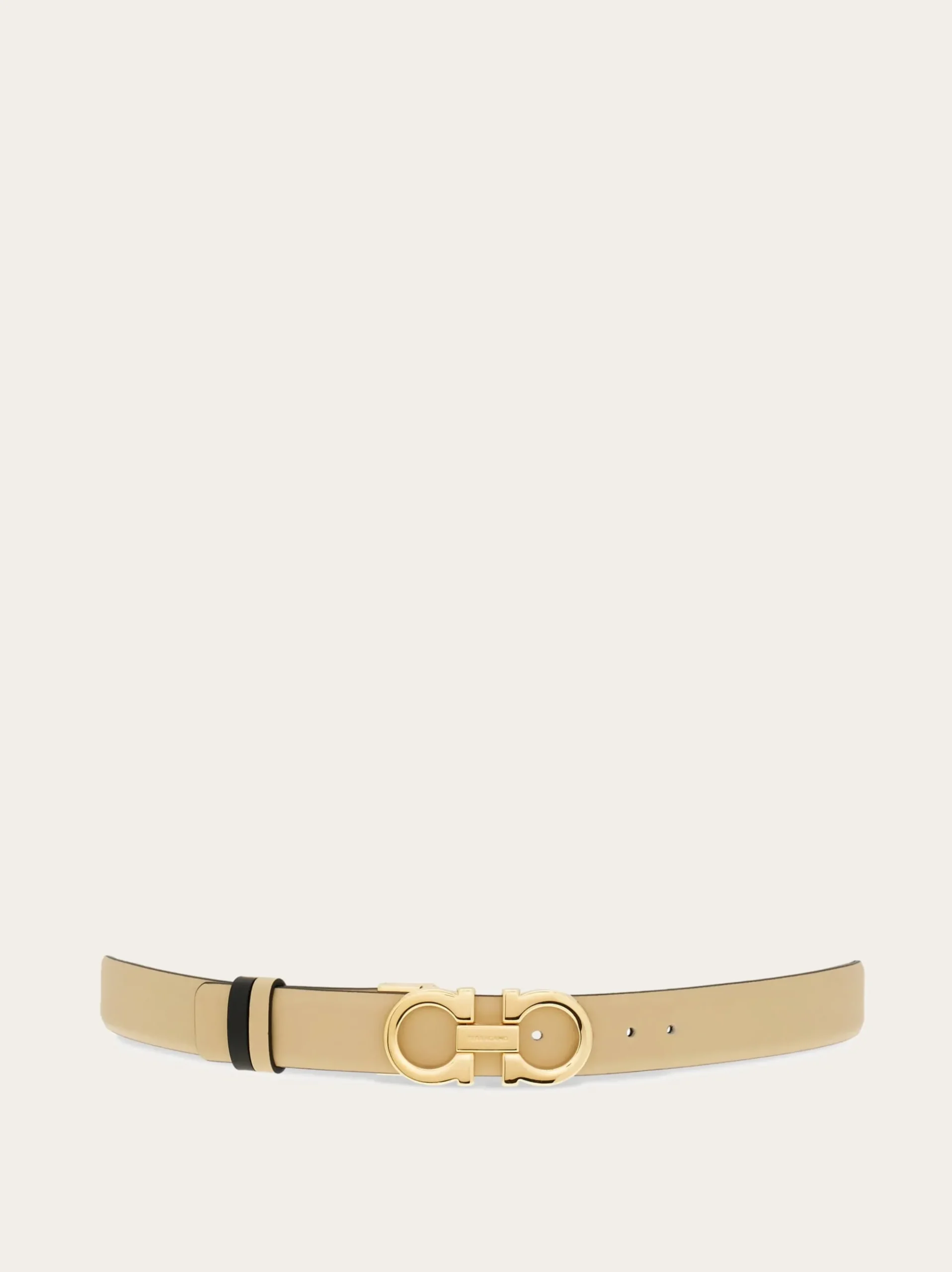 Adjustable and reversible Gancini belt - Women
