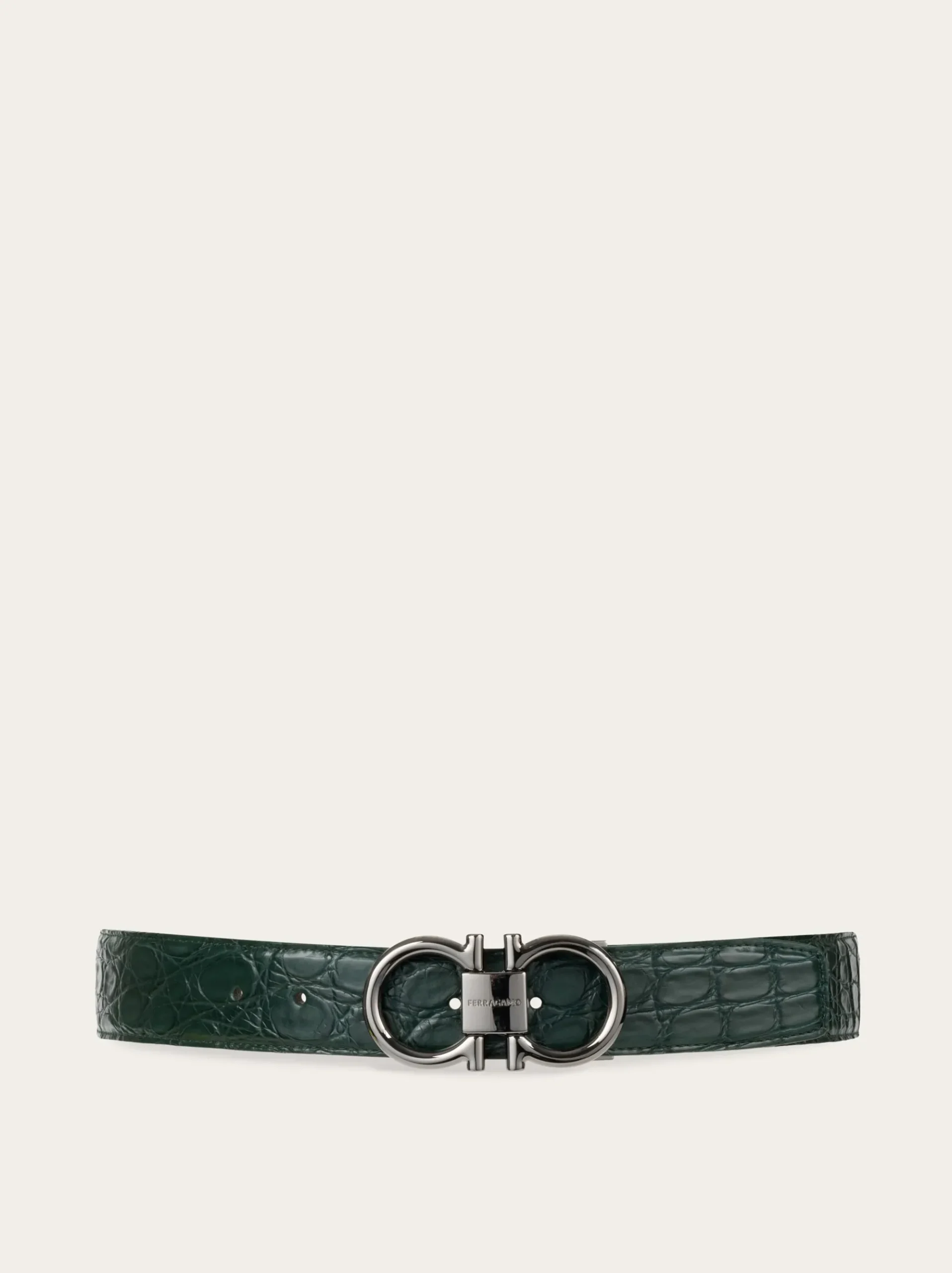 Adjustable Gancini belt - Men