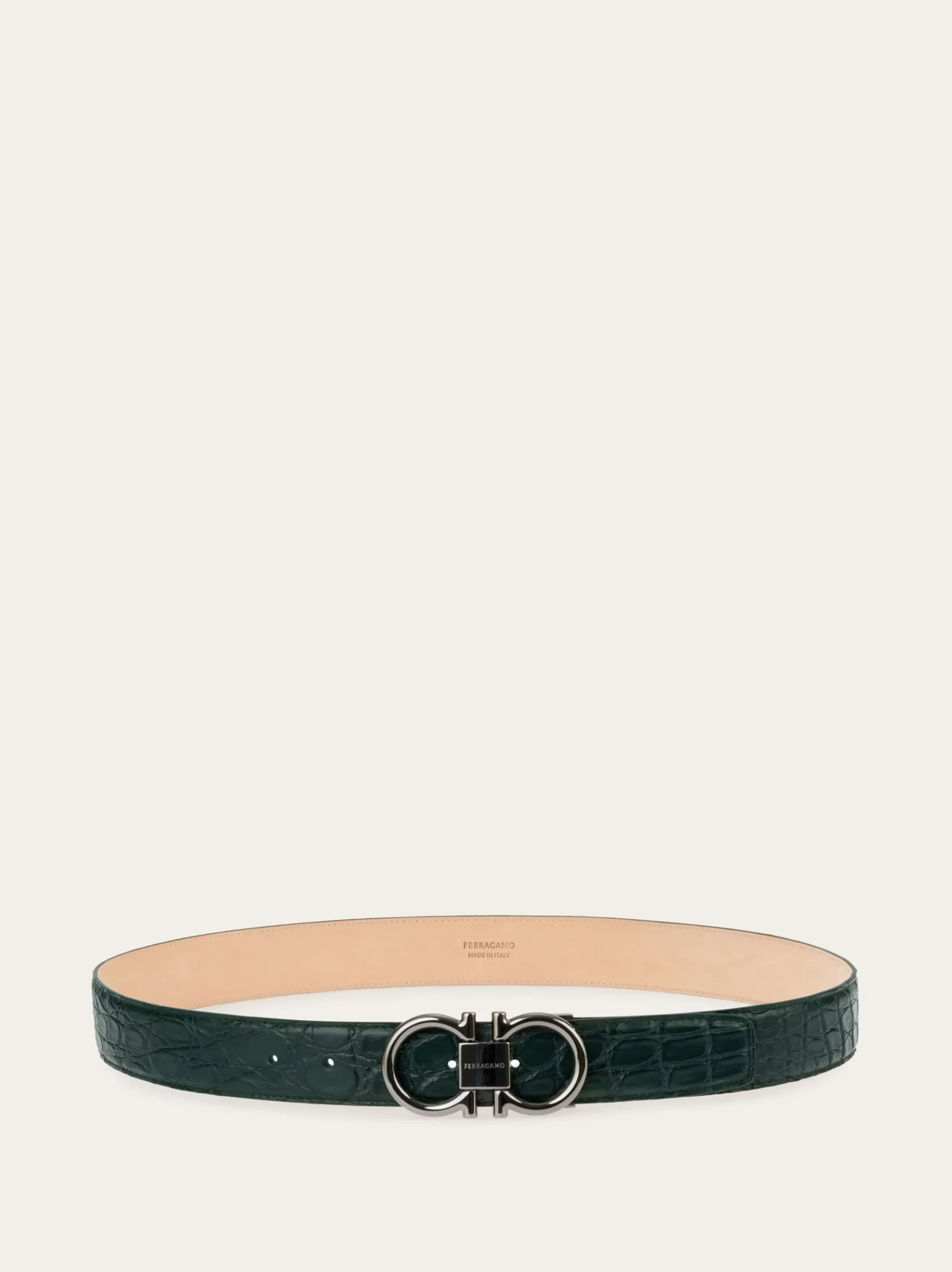 Adjustable Gancini belt - Men