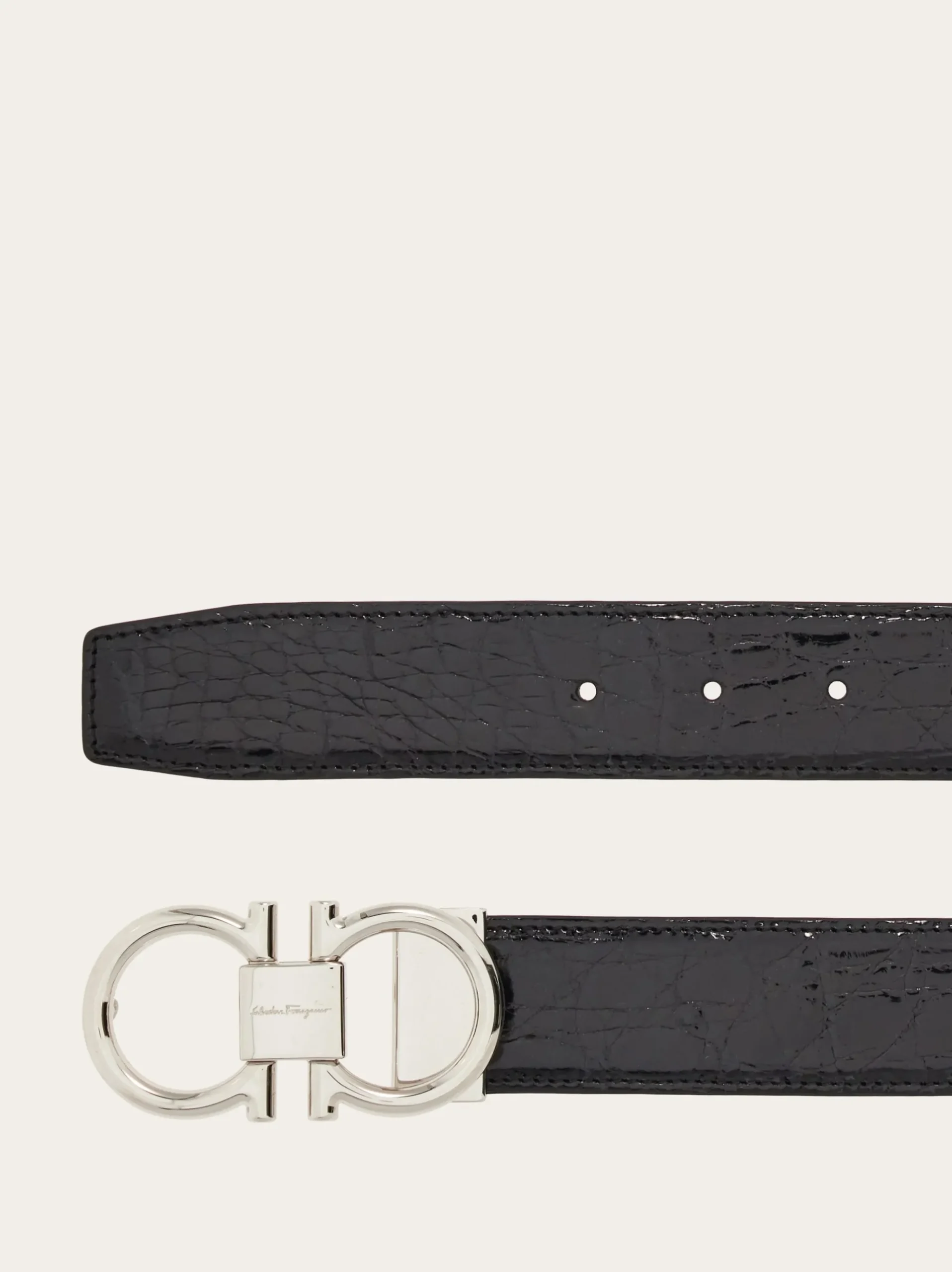 Adjustable Gancini belt - Men