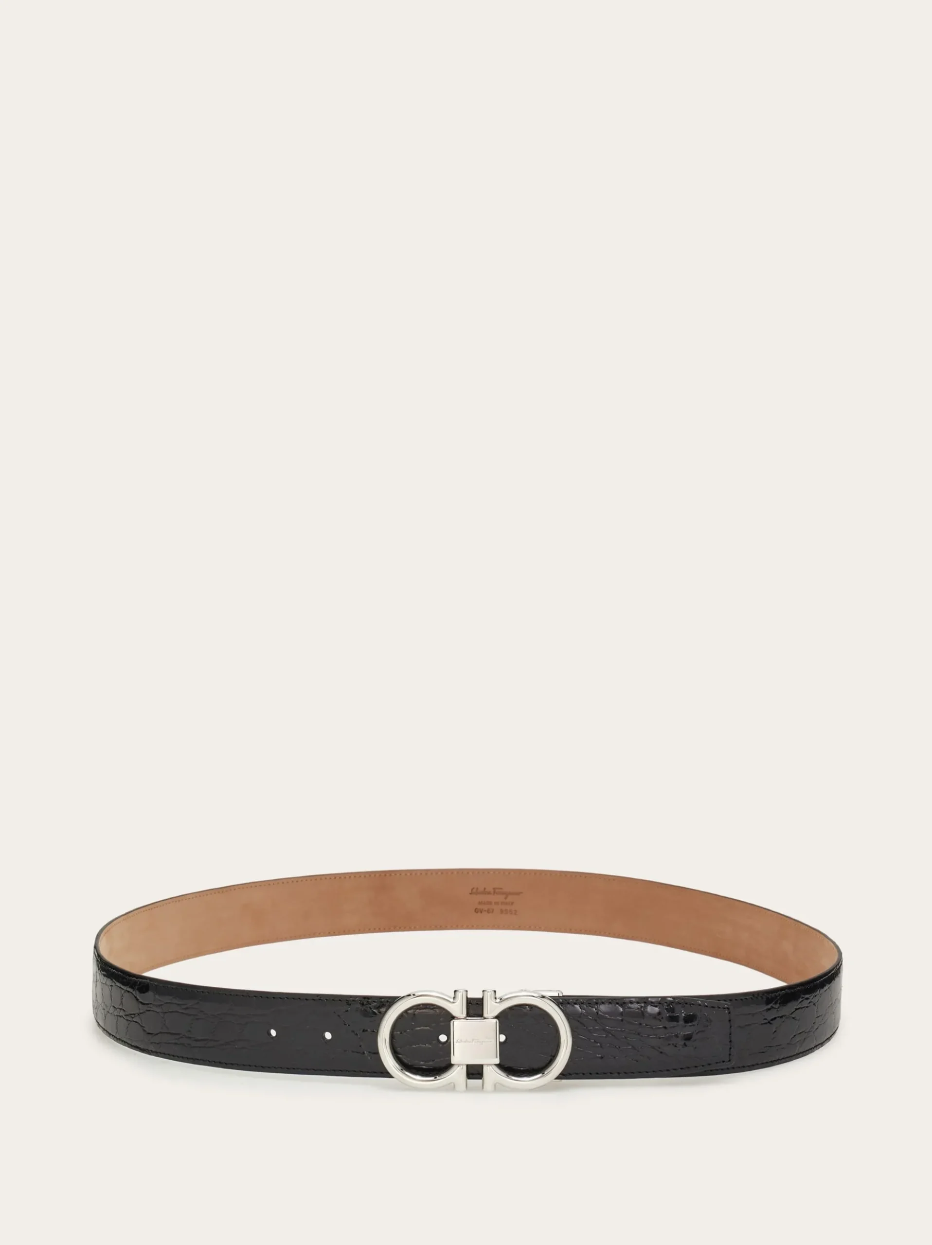Adjustable Gancini belt - Men