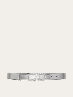 Adjustable Gancini belt - Women
