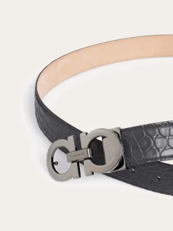 Adjustable Gancini belt - Men