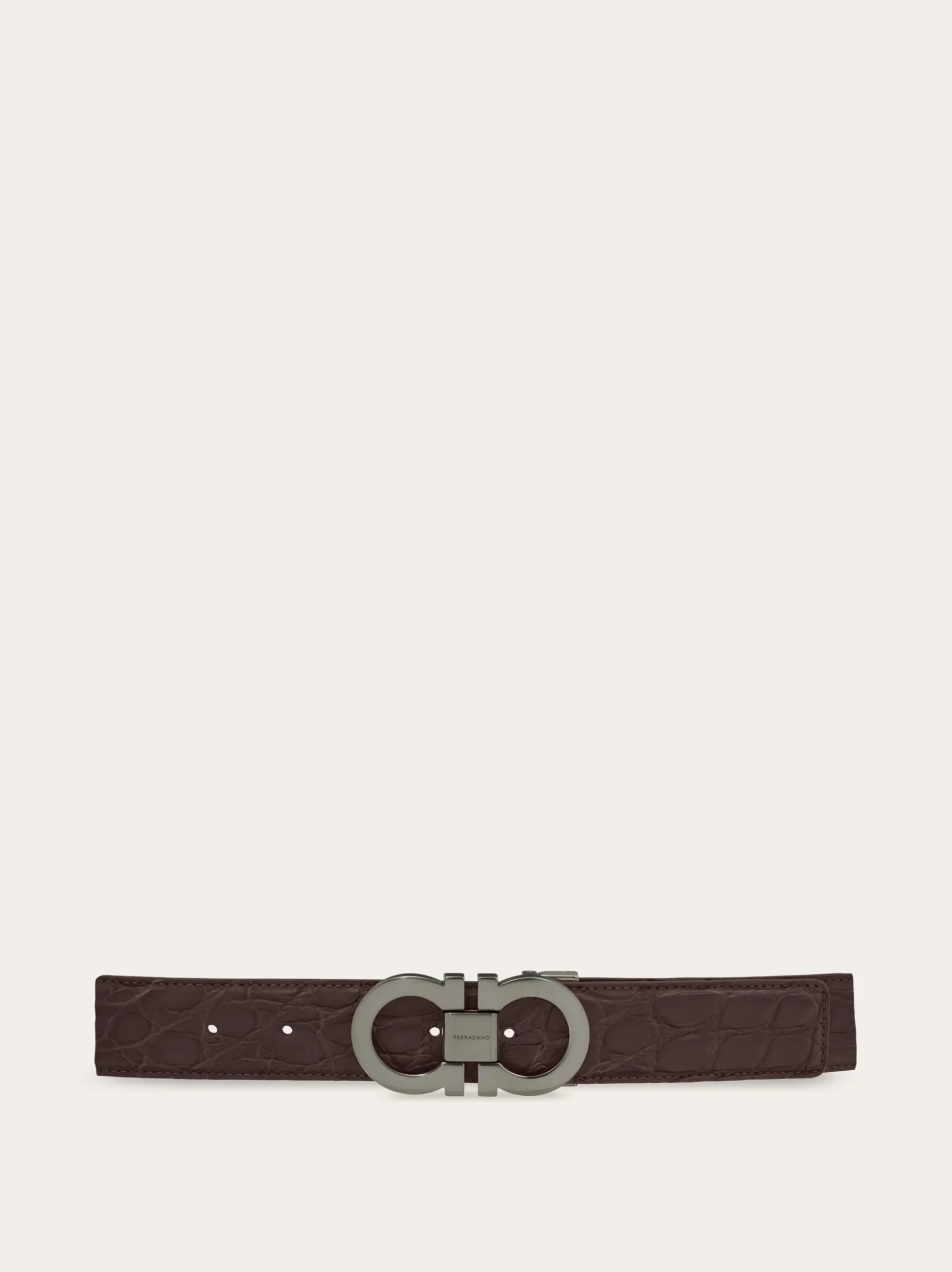 Adjustable Gancini belt - Men