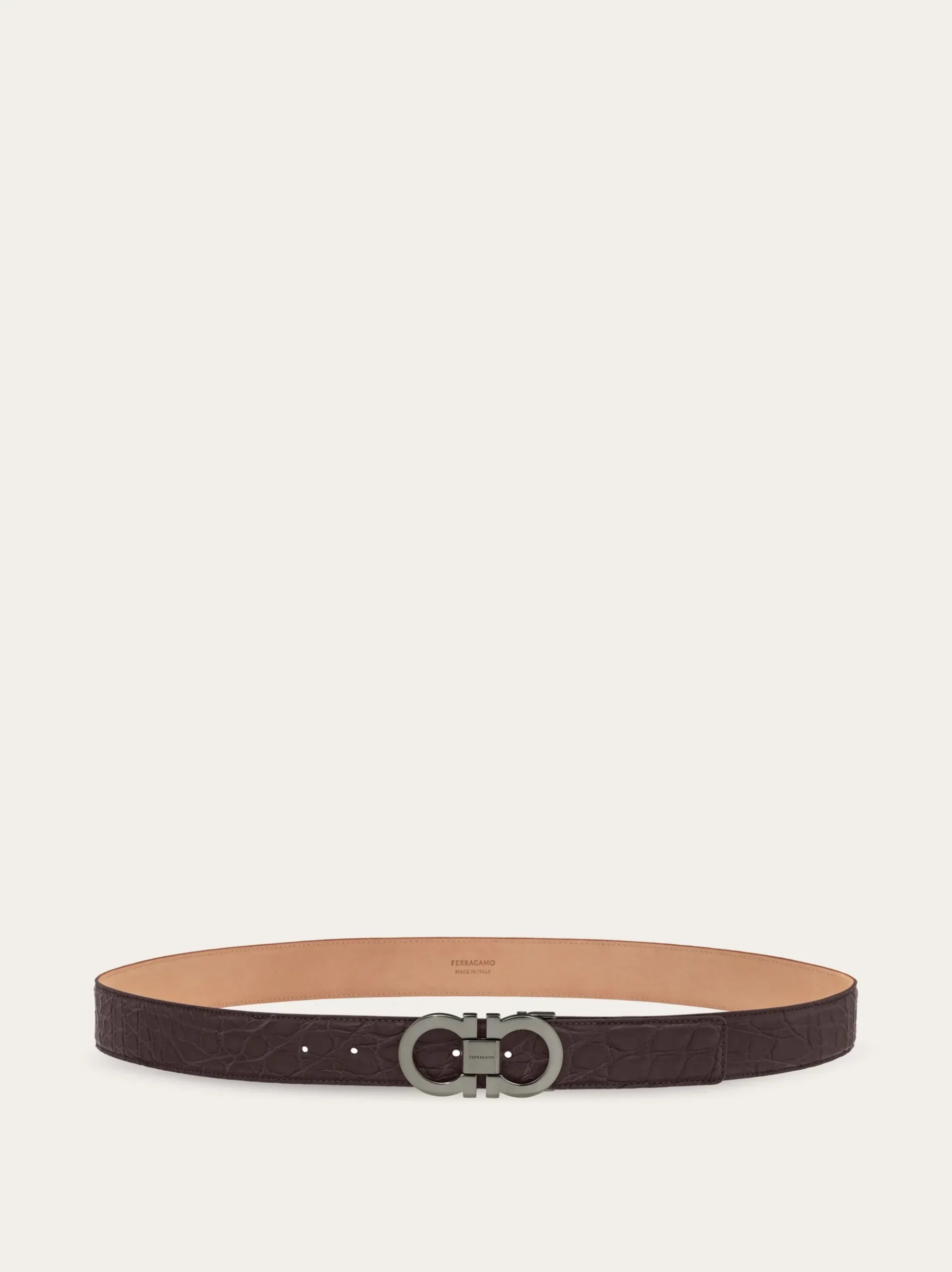 Adjustable Gancini belt - Men