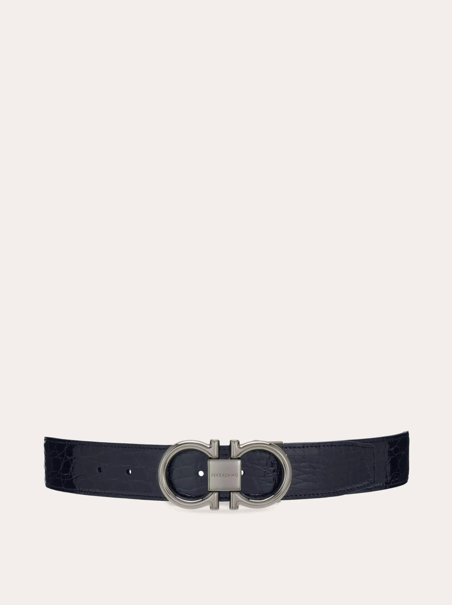Adjustable Gancini belt - Men