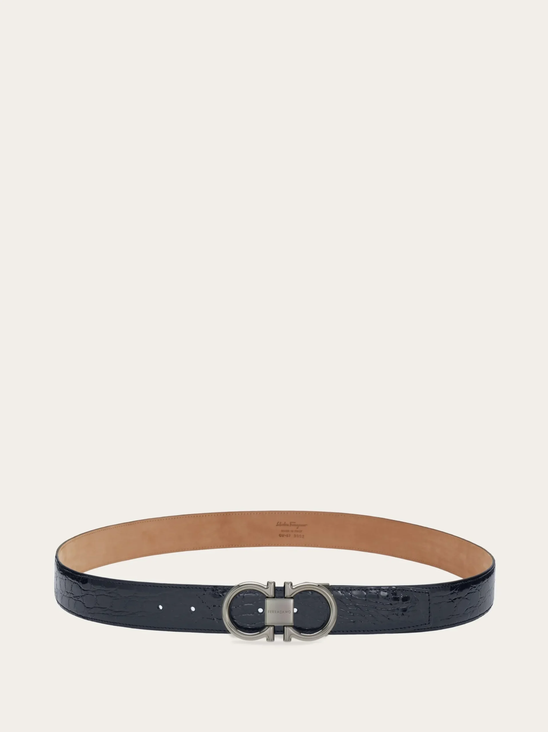 Adjustable Gancini belt - Men