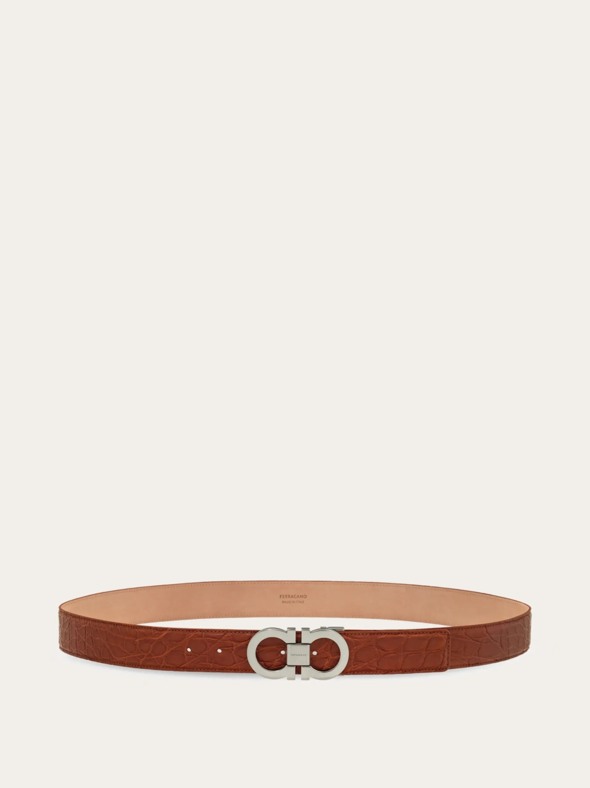 Adjustable Gancini belt - Men