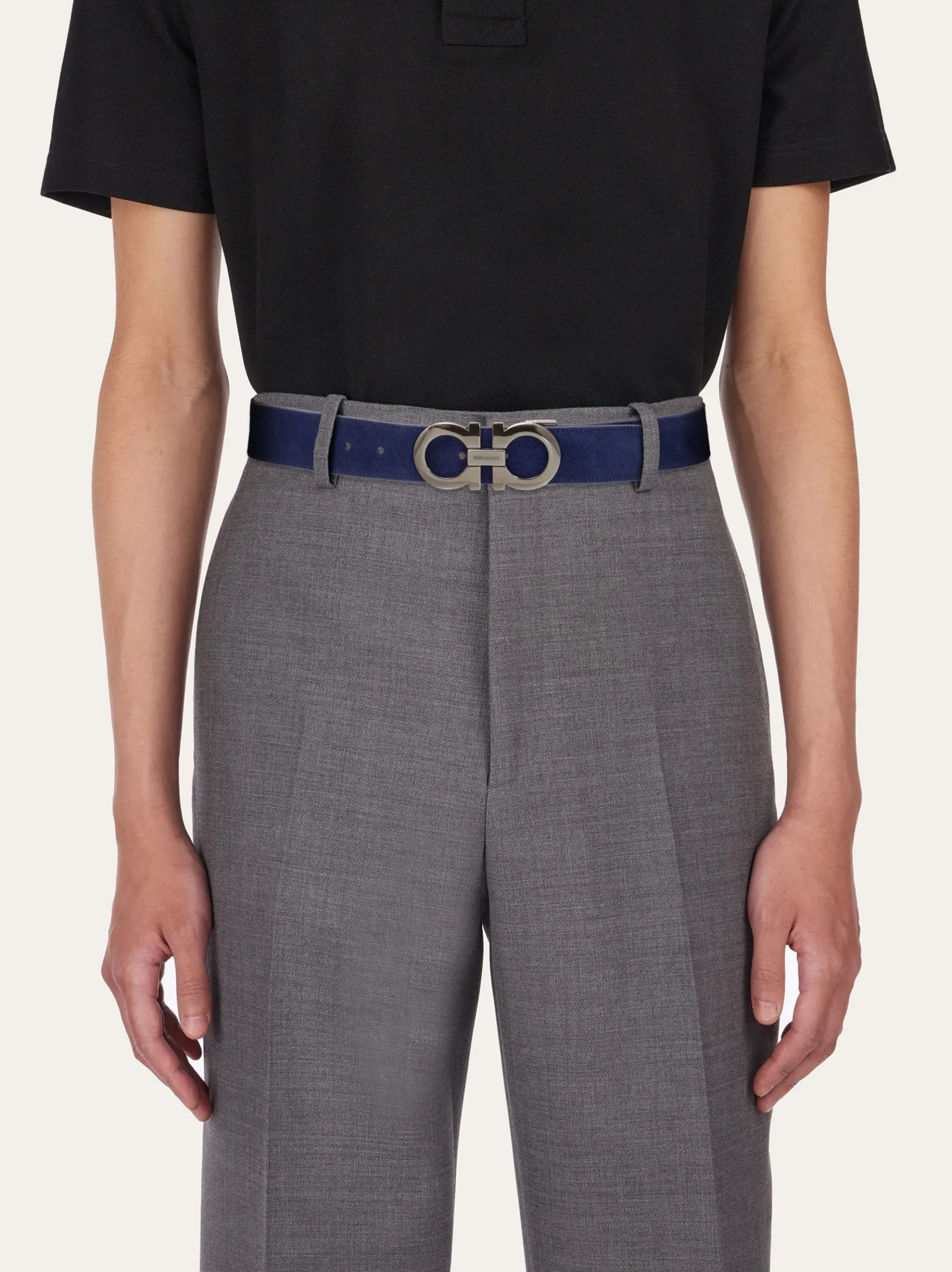 Adjustable Gancini belt - Men