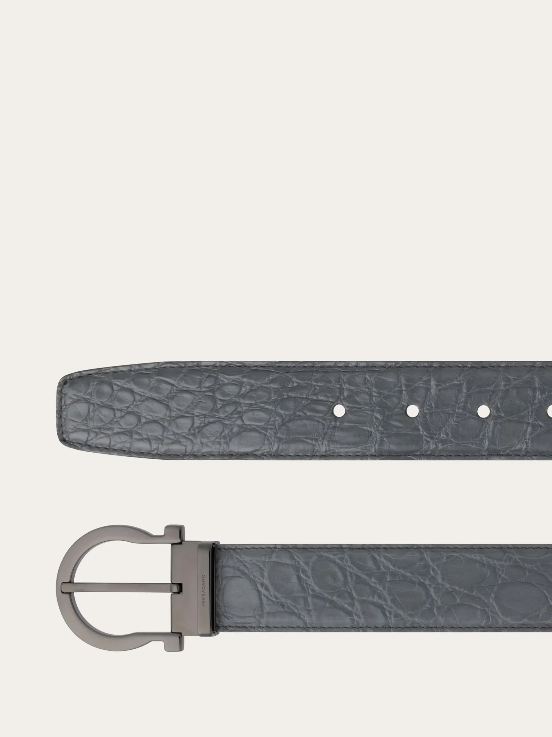 Adjustable Gancini belt - Men