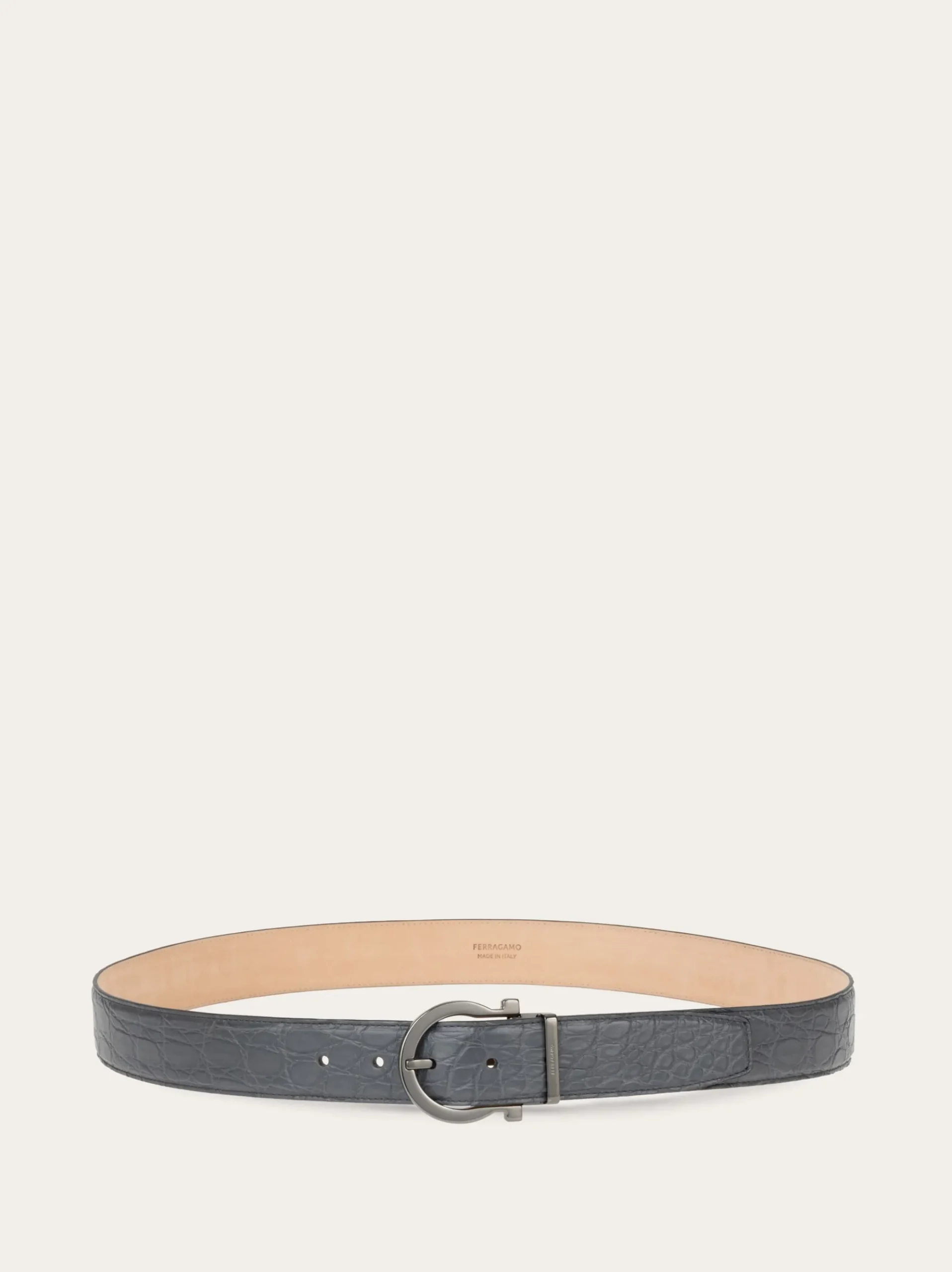 Adjustable Gancini belt - Men