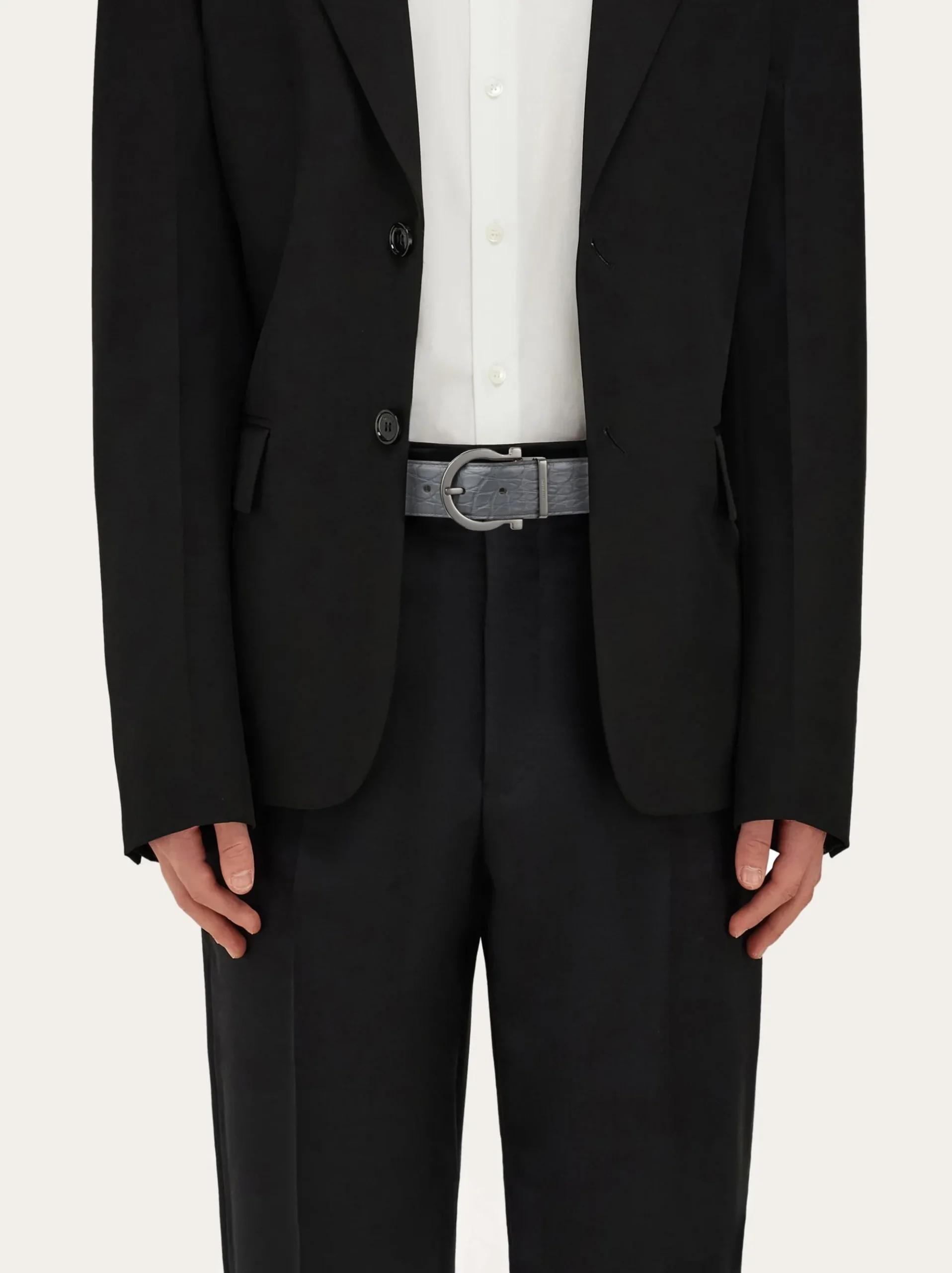 Adjustable Gancini belt - Men