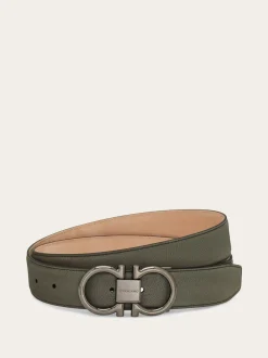 Adjustable Gancini belt - Men
