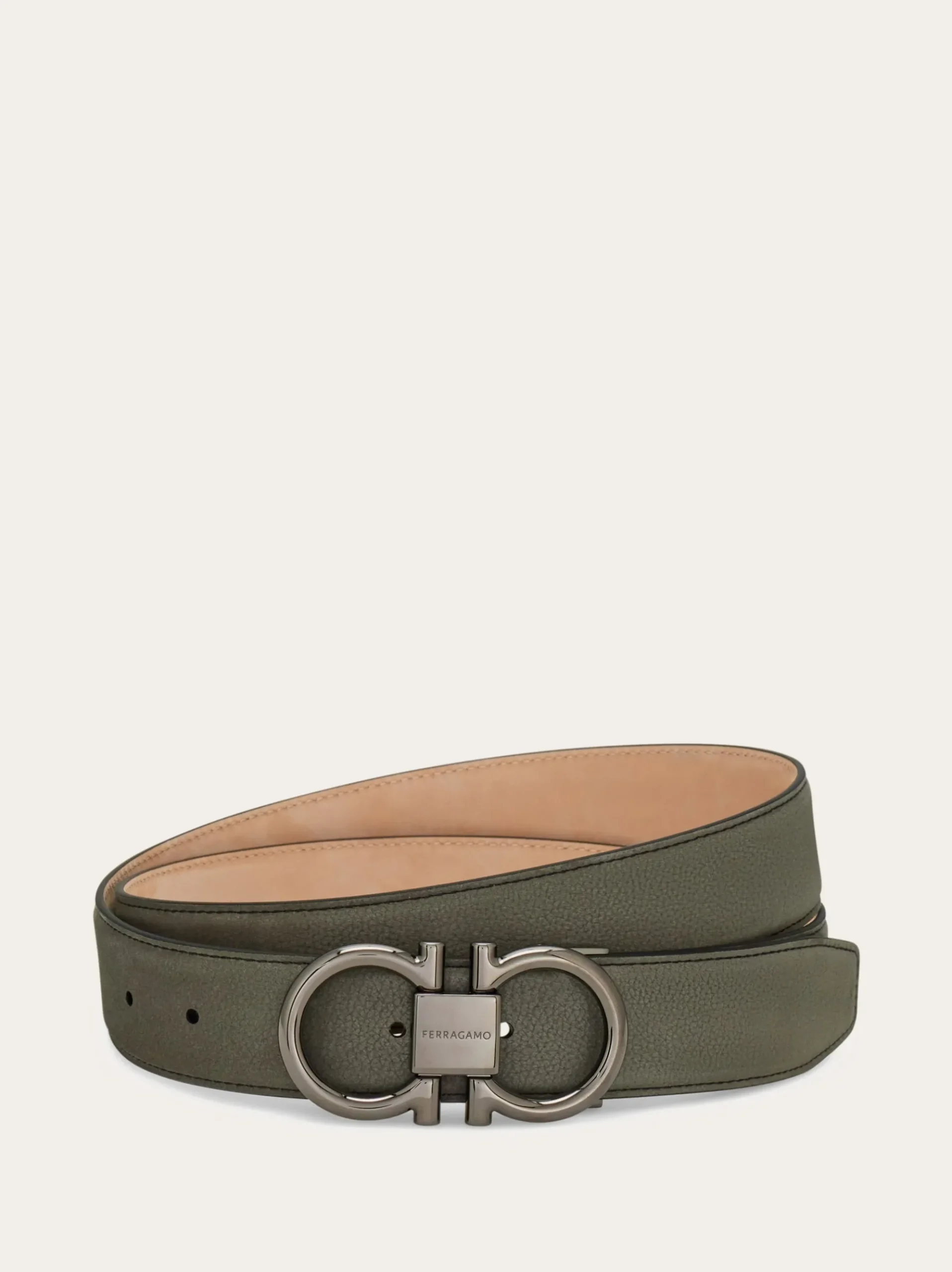 Adjustable Gancini belt - Men