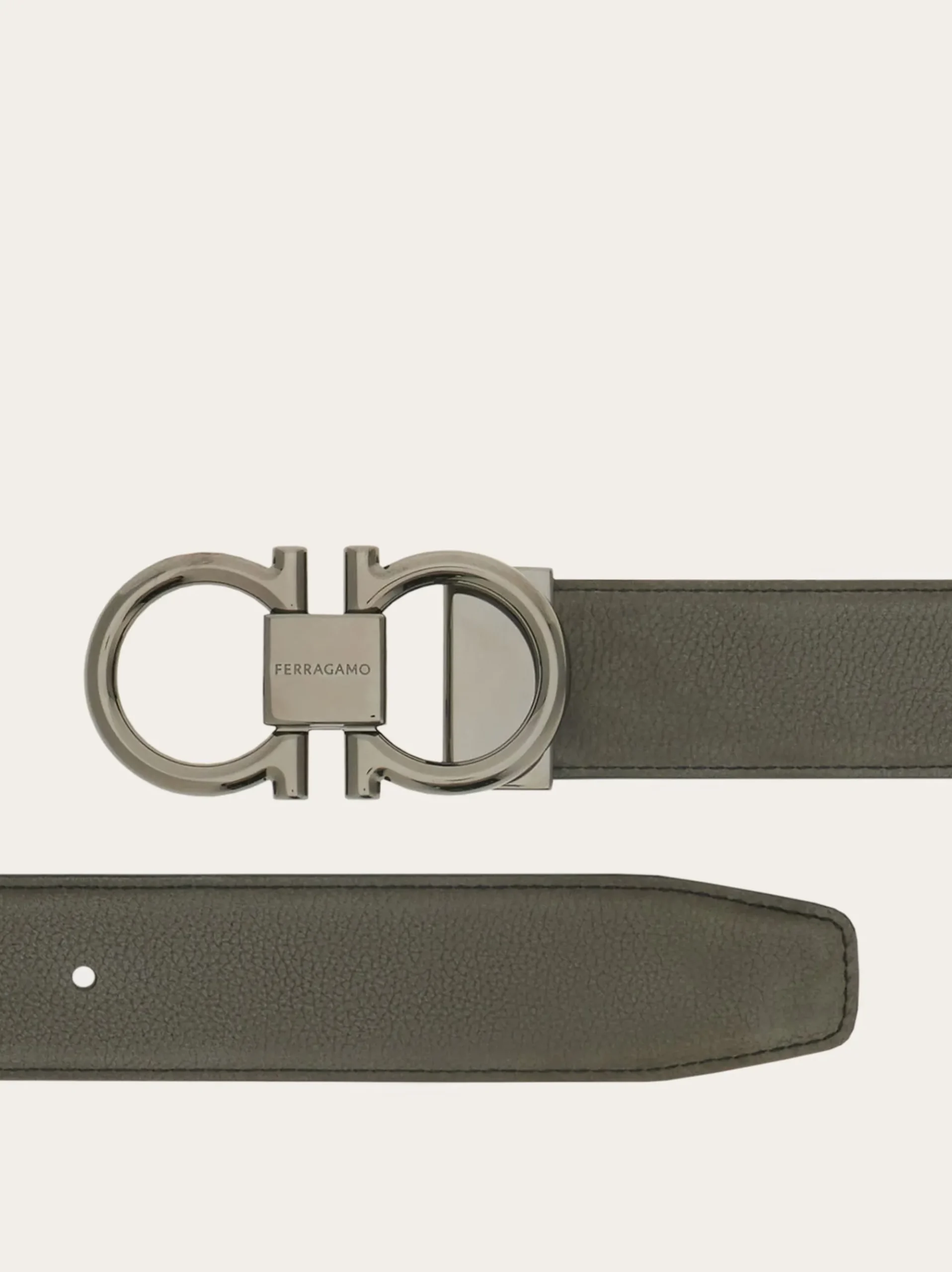 Adjustable Gancini belt - Men