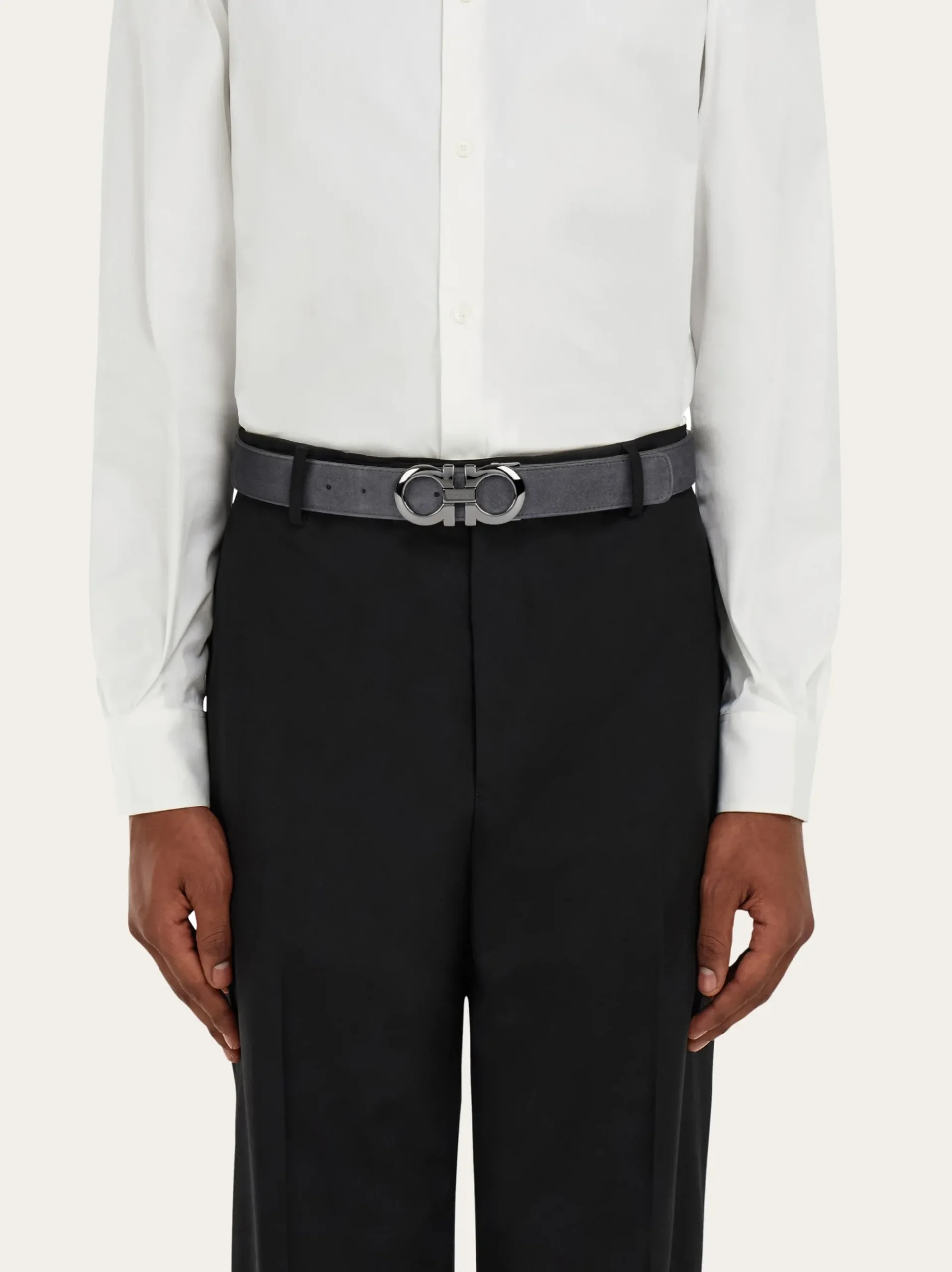Adjustable Gancini belt - Men