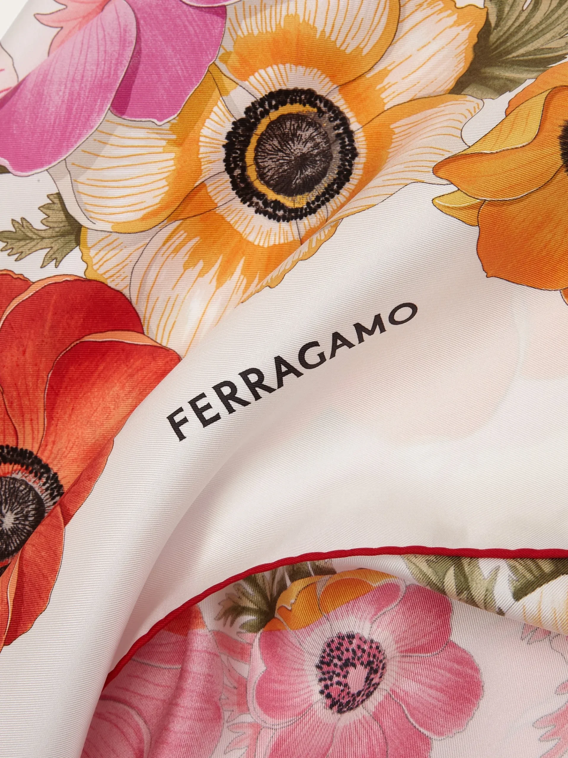 Anemone print silk scarf - Women