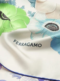 Anemone print silk scarf - Women