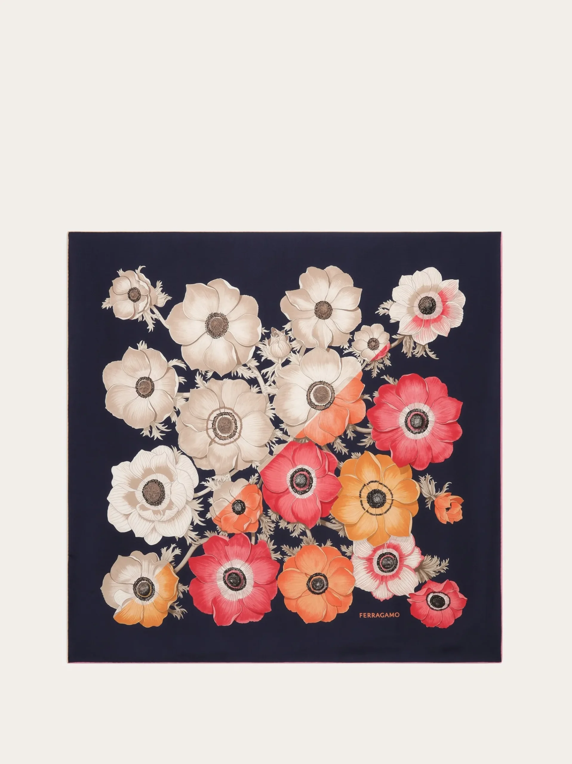 Anemone print silk scarf - Women