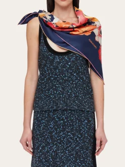 Anemone print silk scarf - Women
