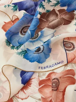 Anemone print silk scarf - Women