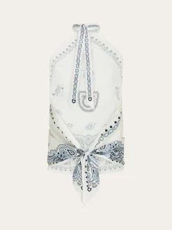 Arabesque print foulard top - Women
