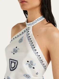 Arabesque print foulard top - Women