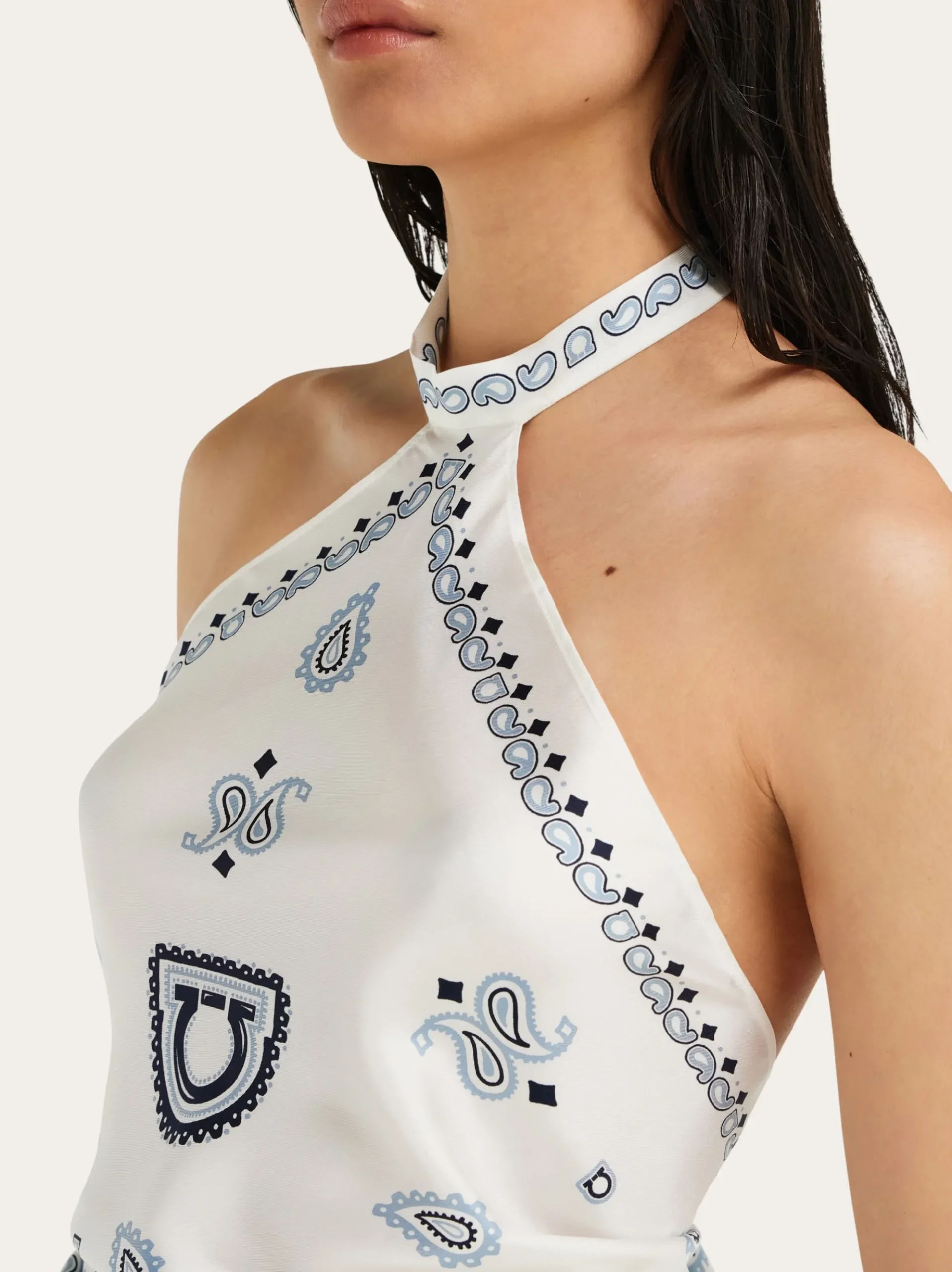 Arabesque print foulard top - Women