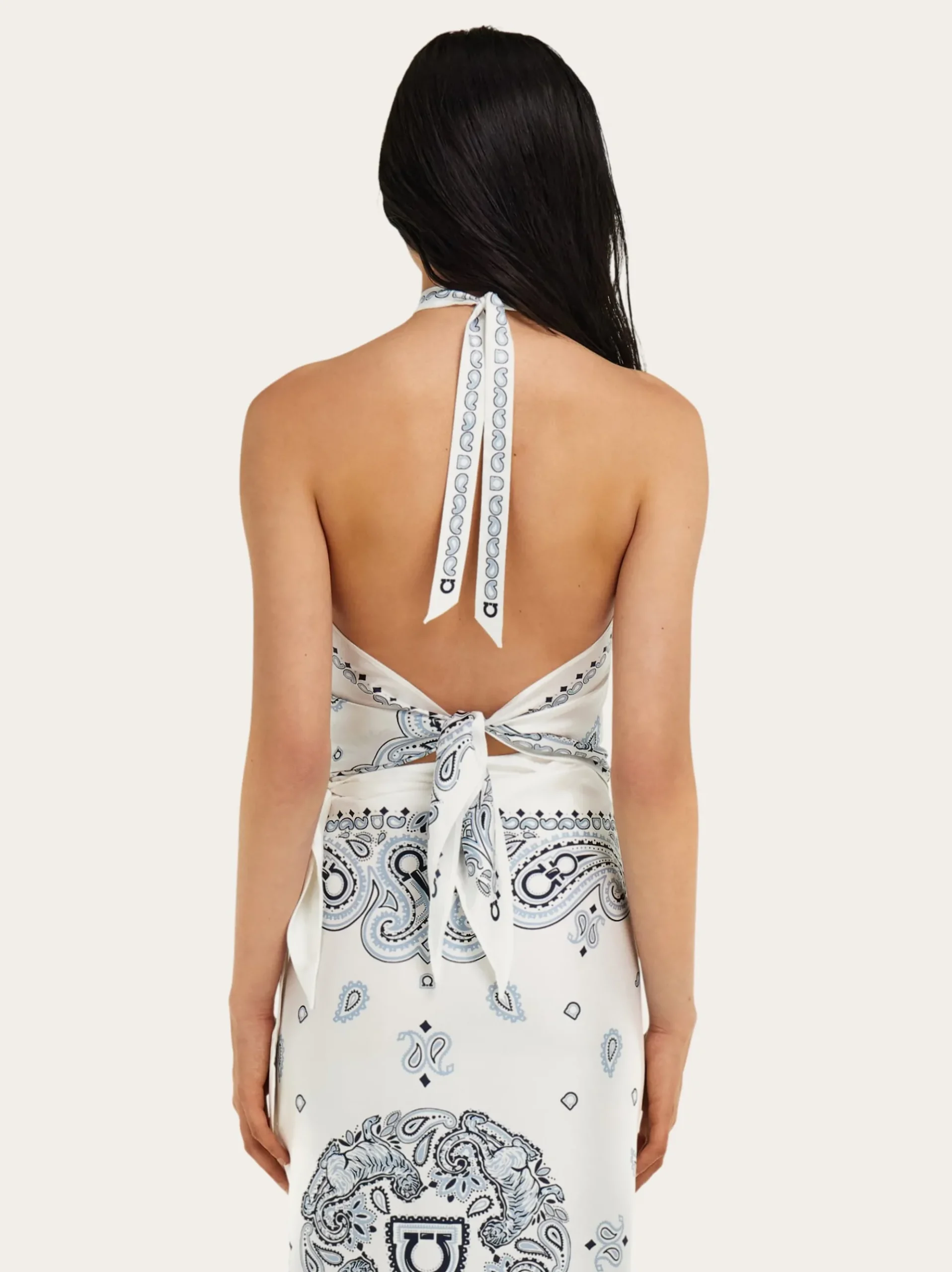 Arabesque print foulard top - Women