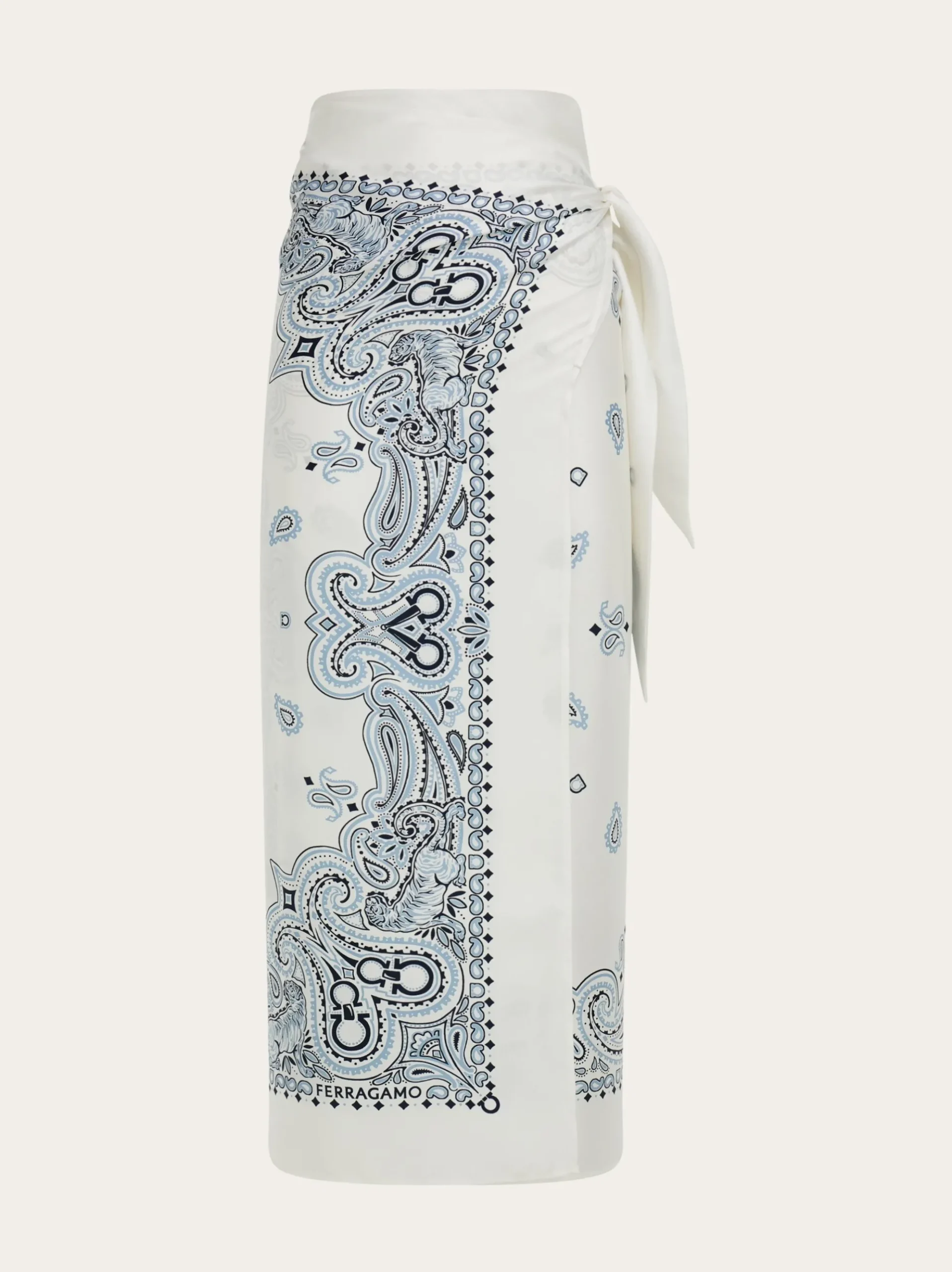 Arabesque print silk sarong - Women