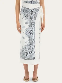 Arabesque print silk sarong - Women