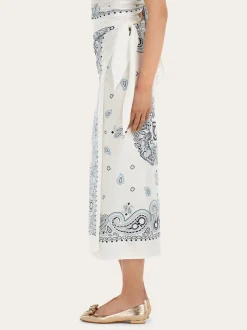 Arabesque print silk sarong - Women