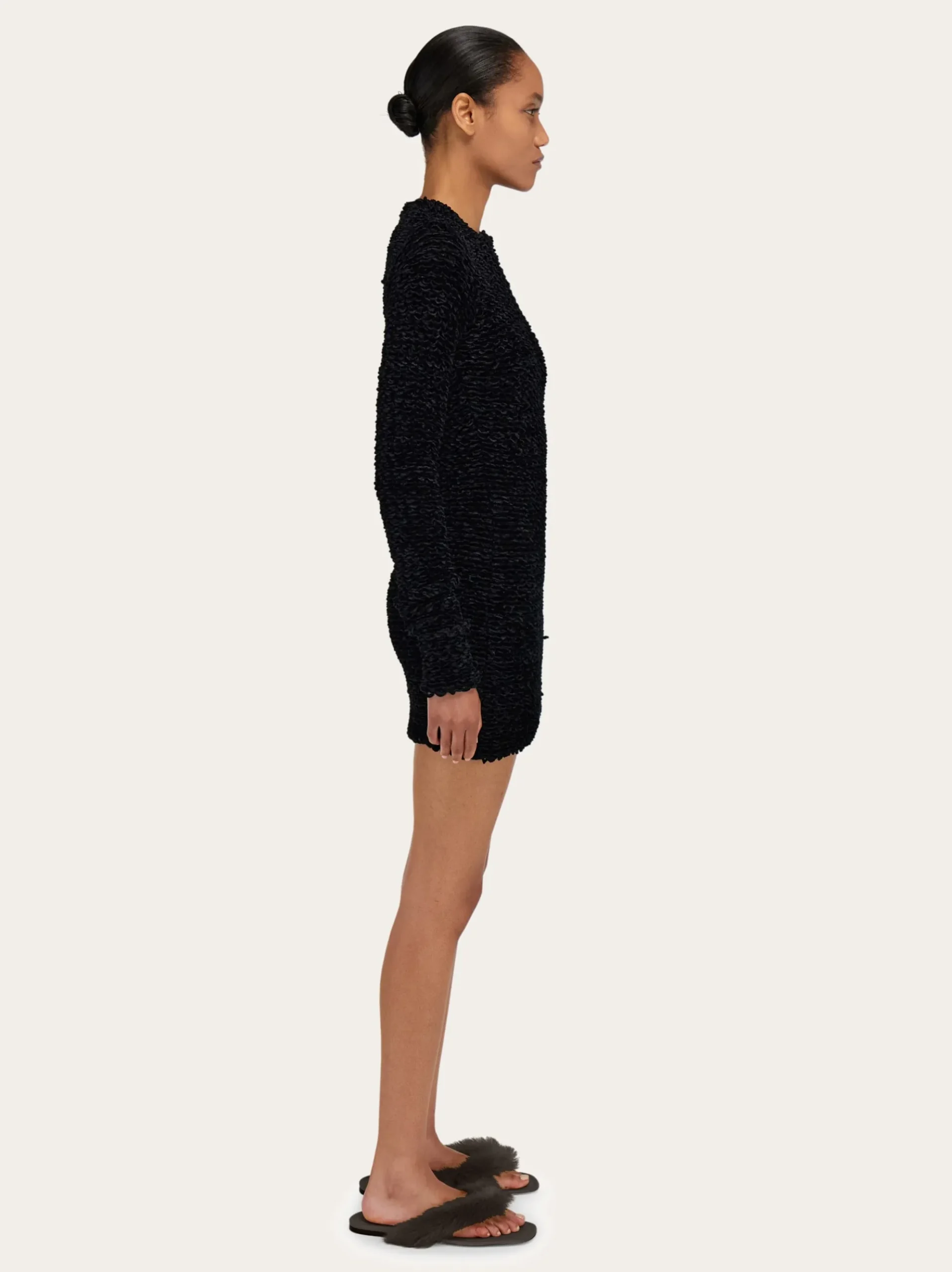 Astrakhan effect short dress - Women