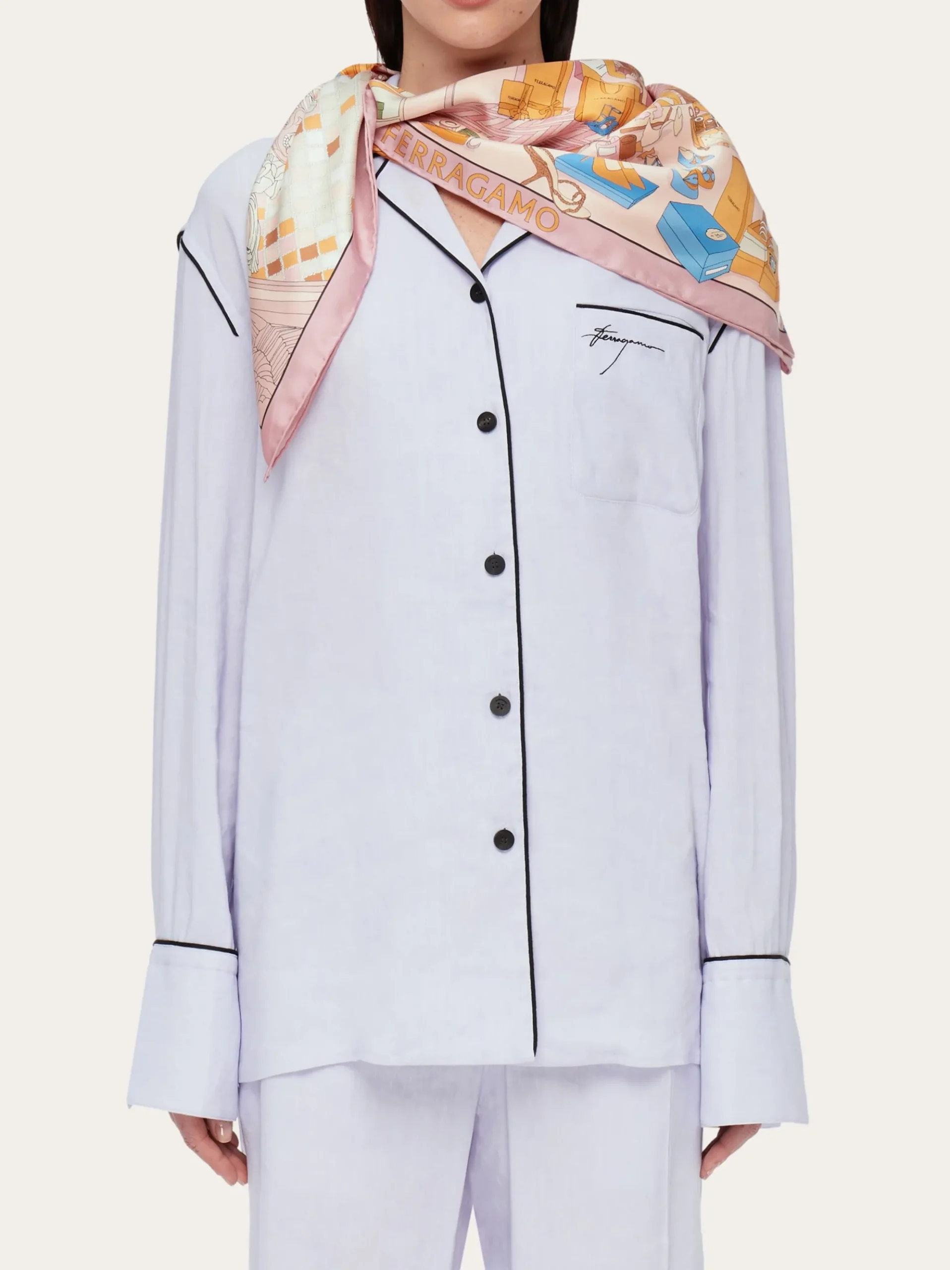 Atelier print silk scarf - Women