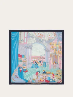 Atelier print silk scarf - Women