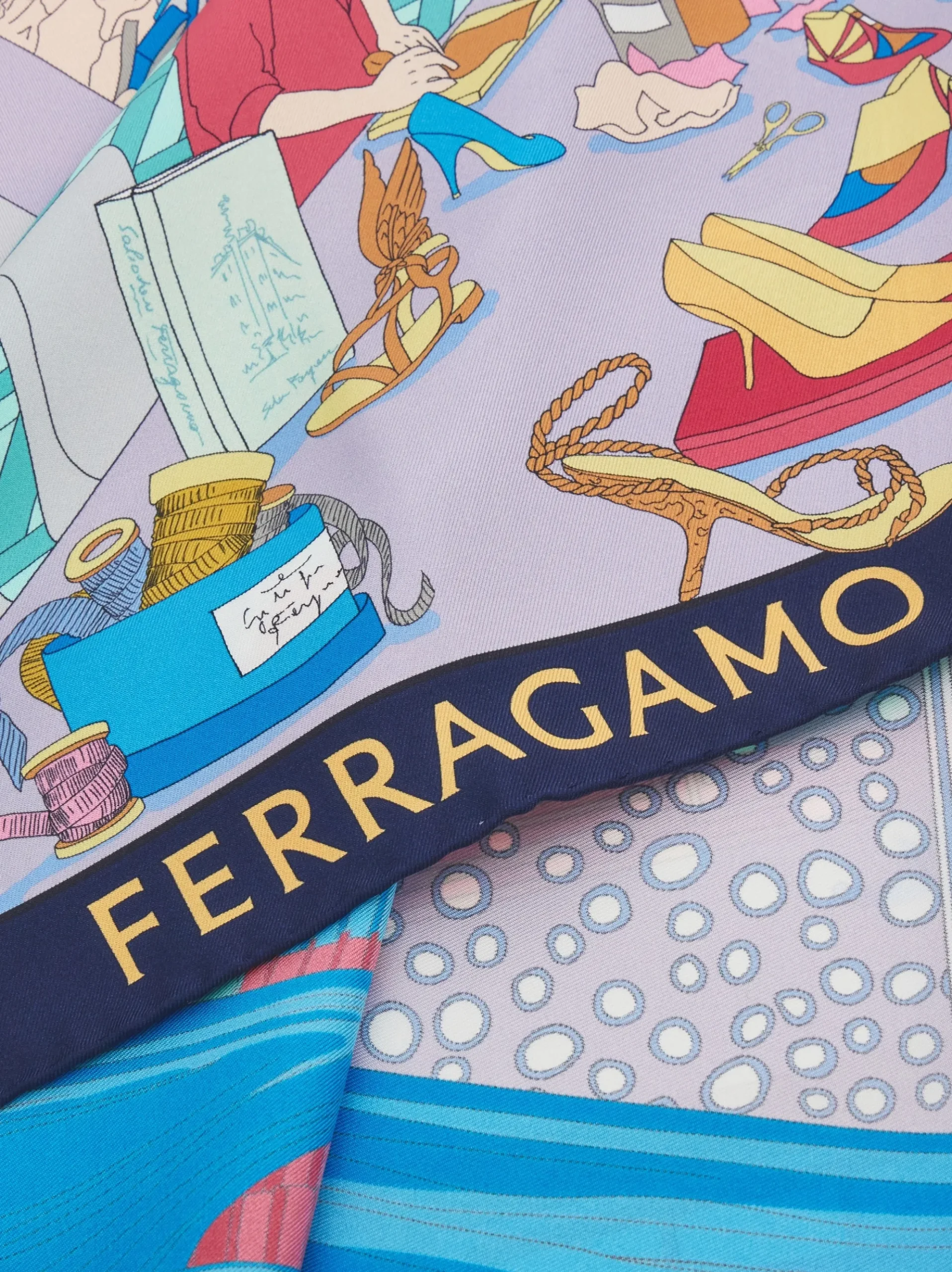 Atelier print silk scarf - Women