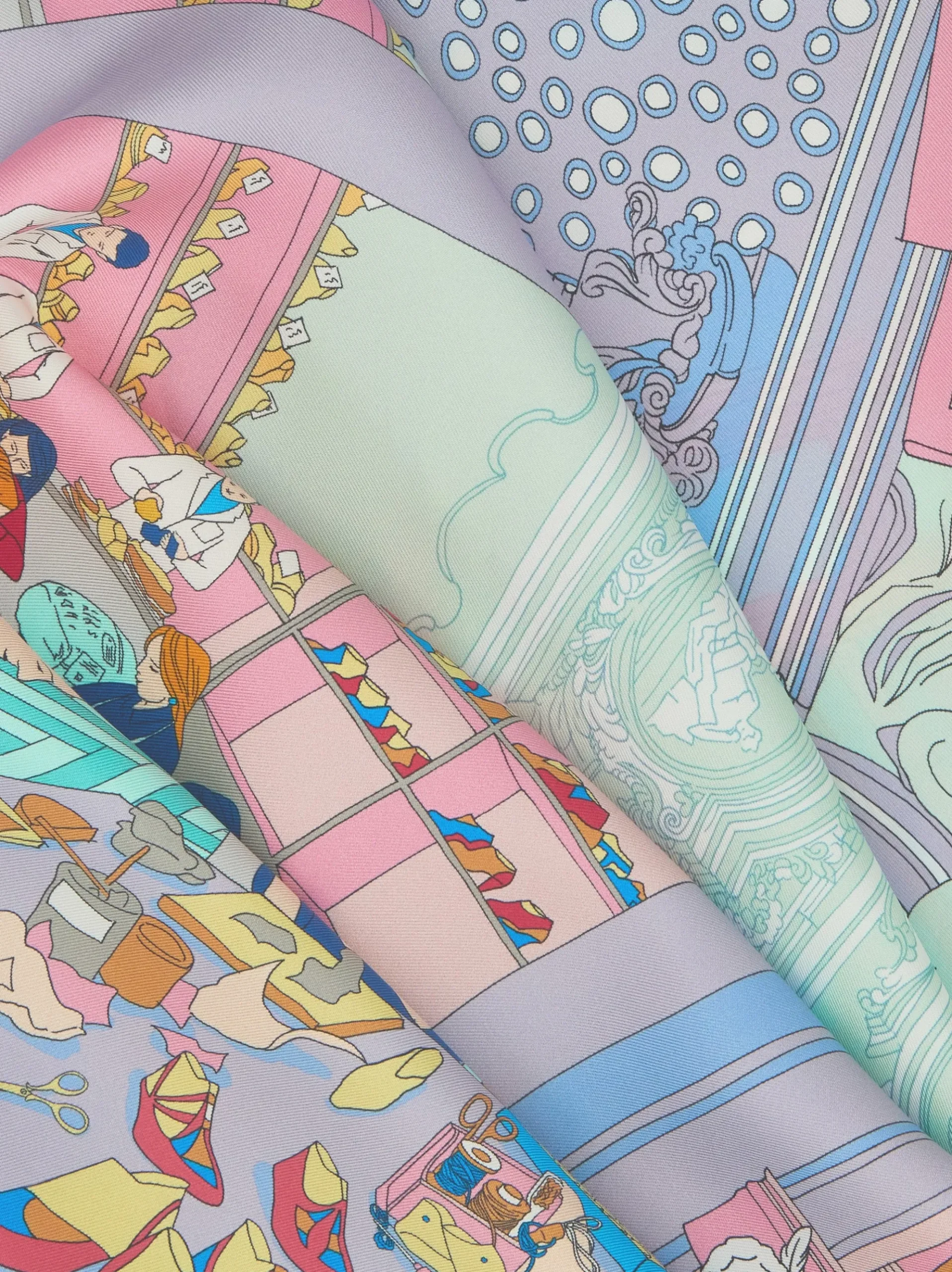 Atelier print silk scarf - Women