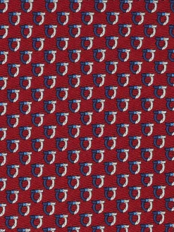 Bicolor Gancini jacquard tie - Men