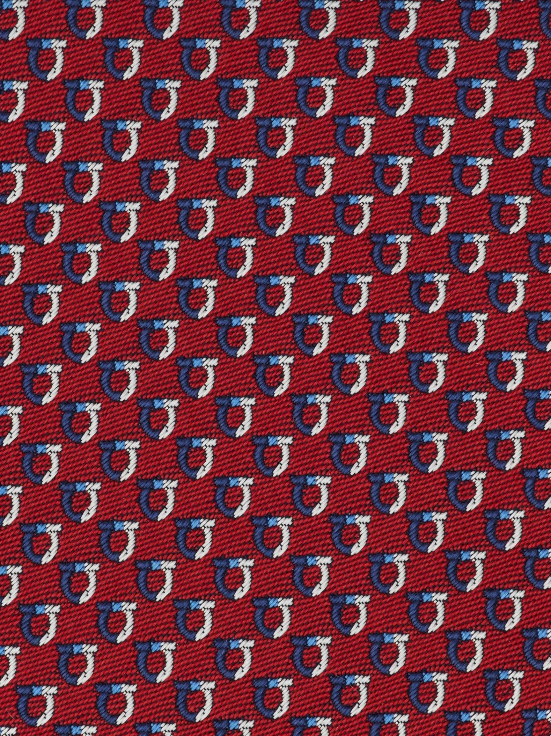 Bicolor Gancini jacquard tie - Men