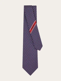 Bicolor Gancini jacquard tie - Men
