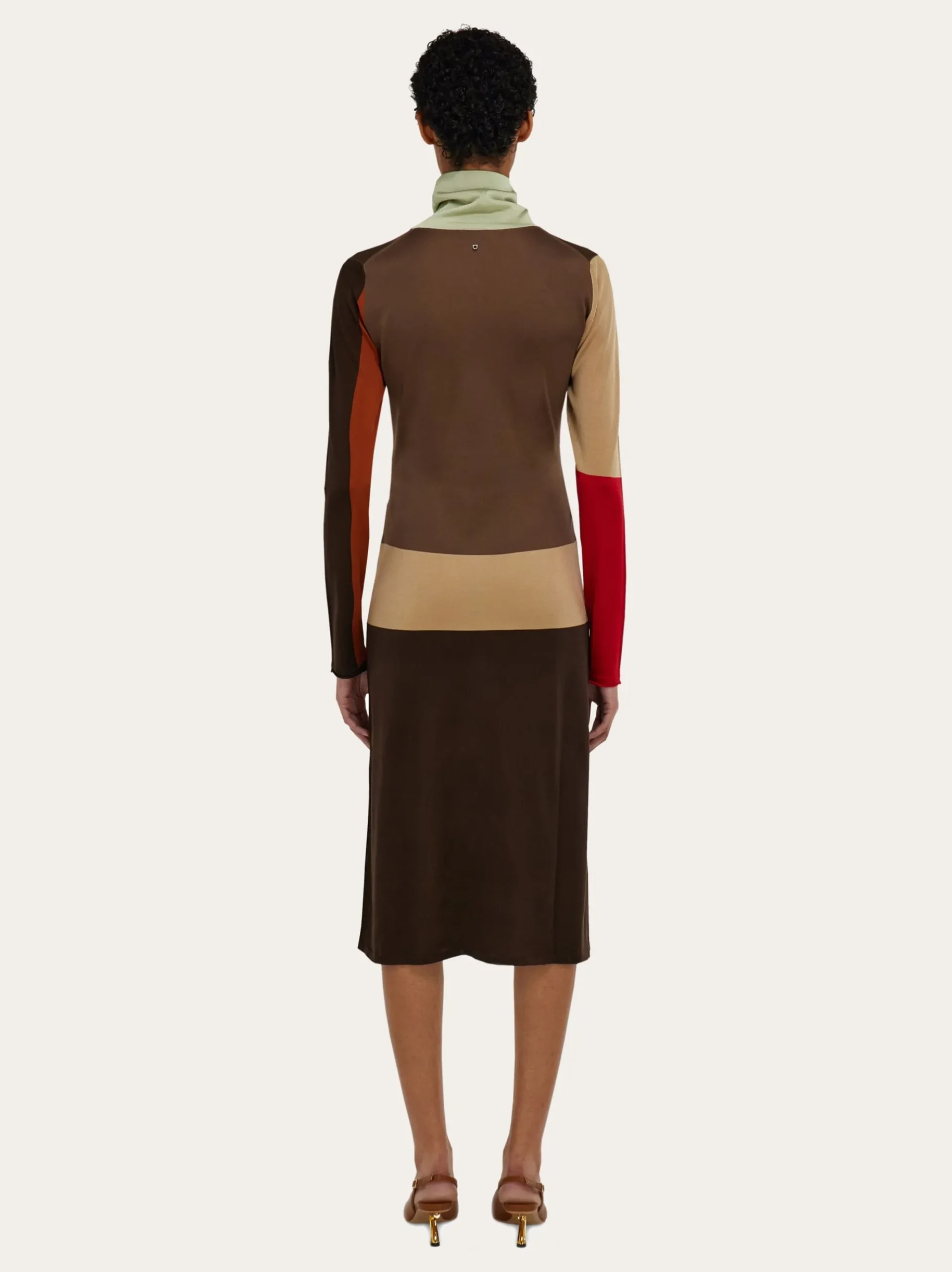 Block color dress - Women