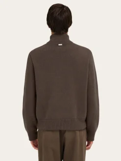 Blouson with leather inserts - Men
