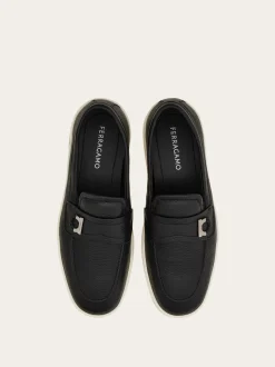 Boat shoe loafer with Gancini ornament - Men