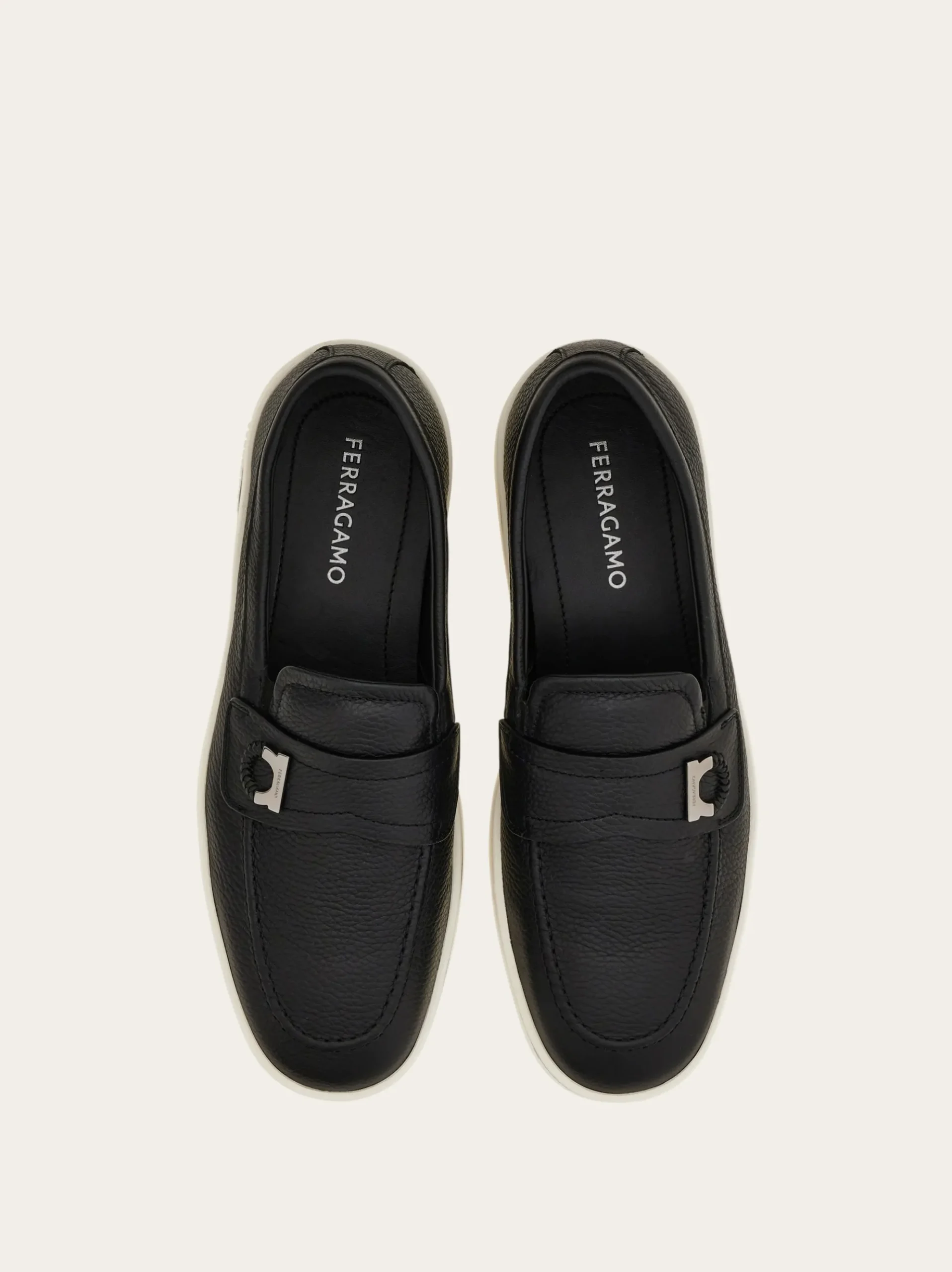 Boat shoe loafer with Gancini ornament - Men