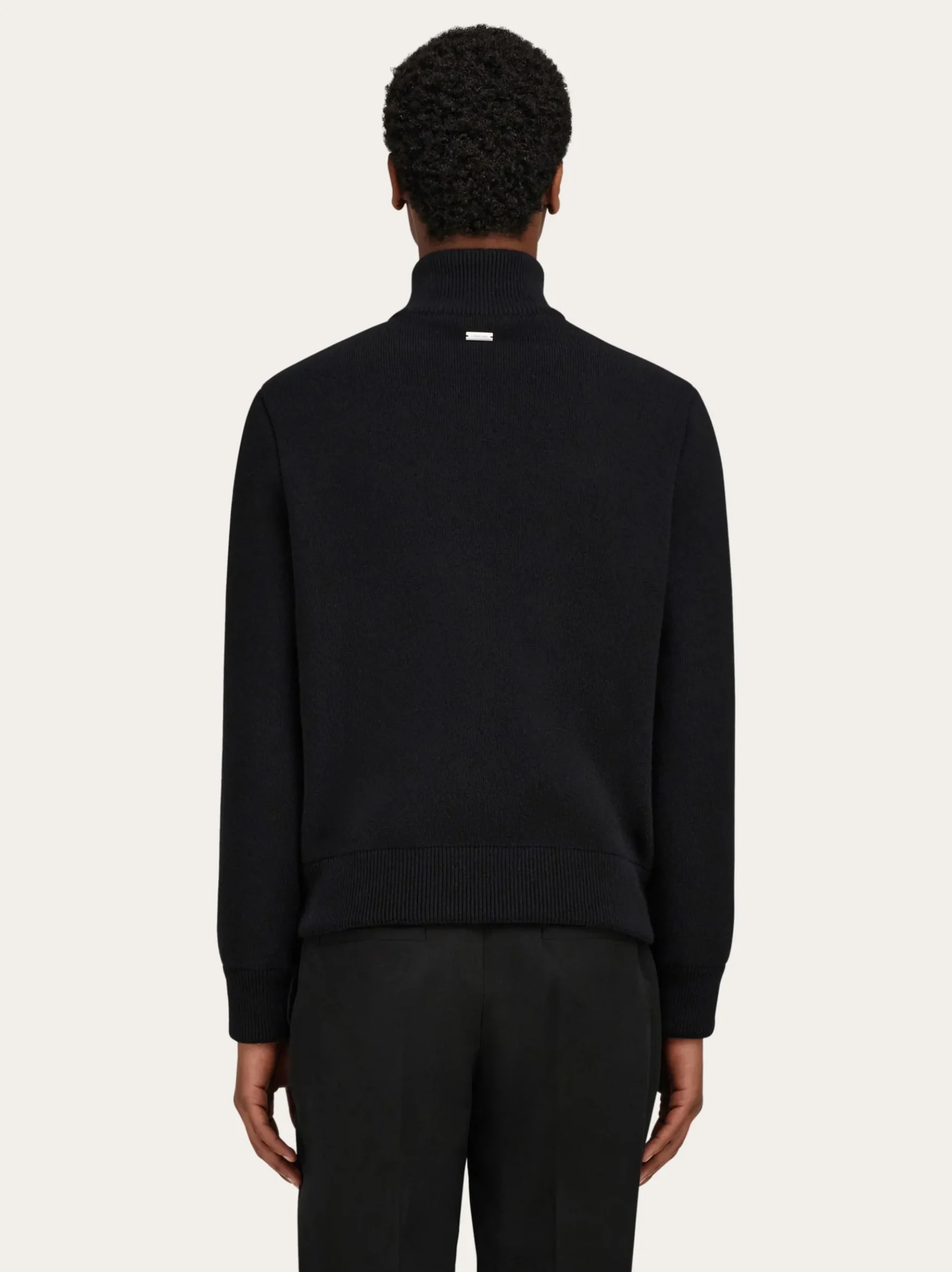 Bomber jacket in leather and wool - Men