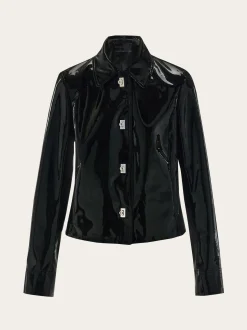 Boxy nappa jacket - Women