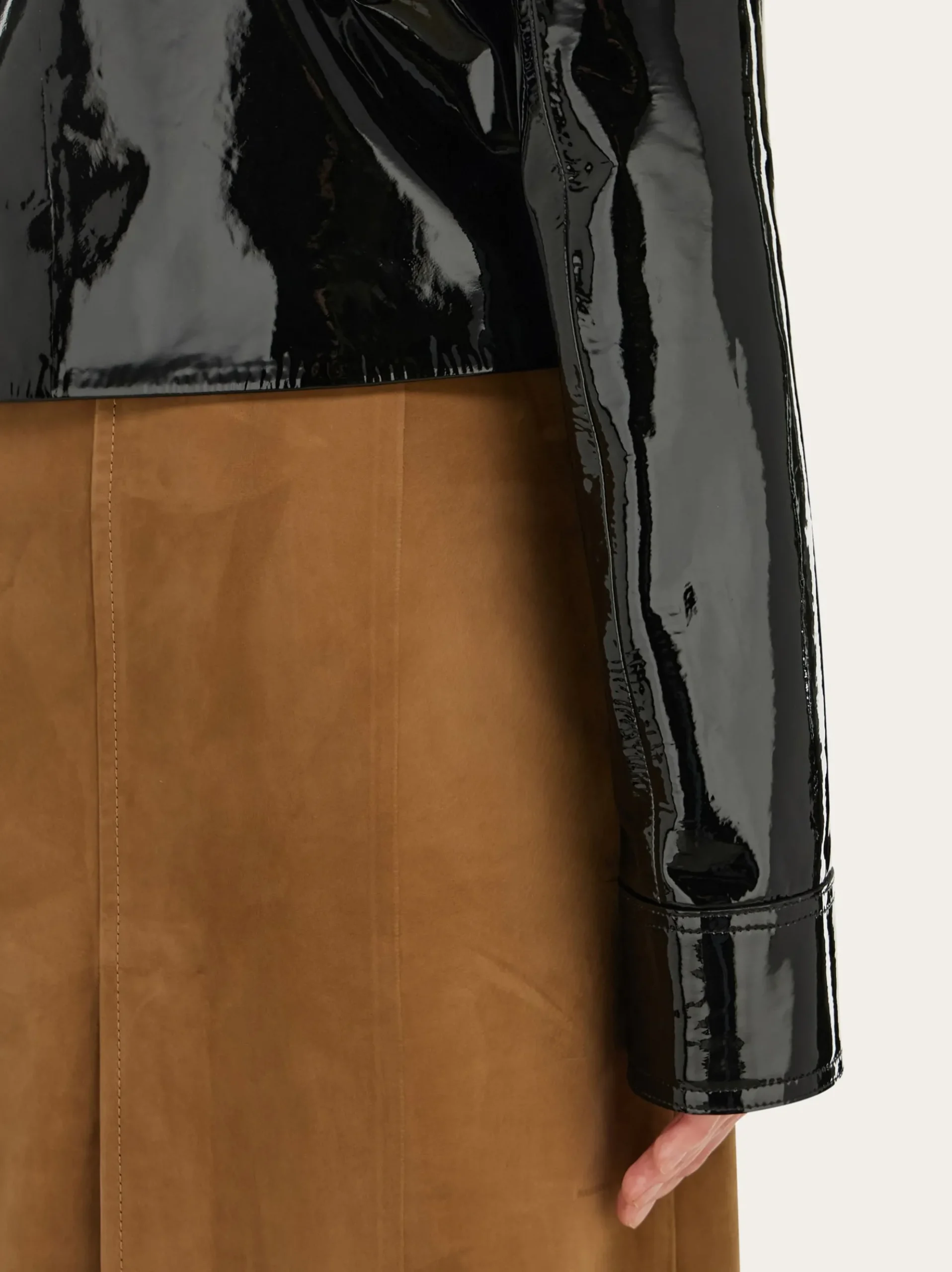 Boxy nappa jacket - Women