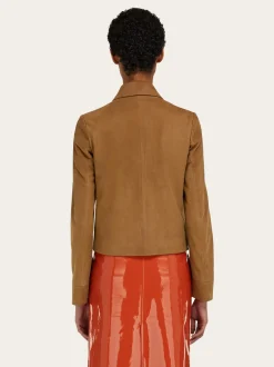 Boxy nubuck jacket - Women