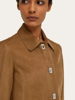 Boxy nubuck jacket - Women