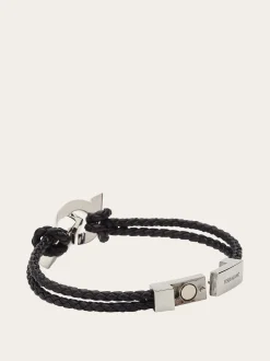 Bracelet with intertwined Gancini (20cm) - Men